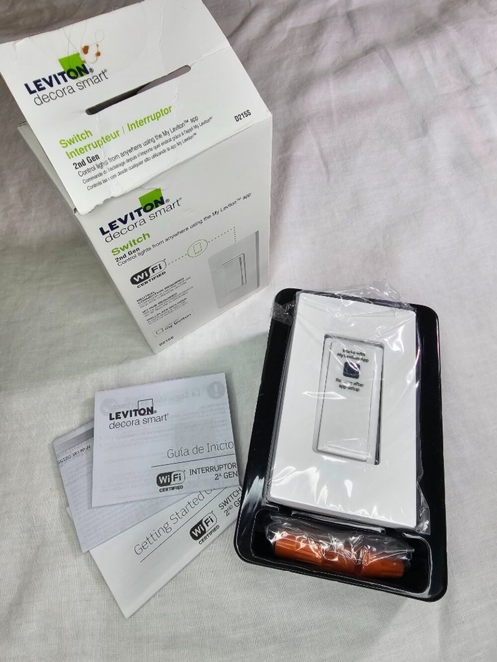 MINT! Leviton D215S Decora Smart WiFi Switch 2nd Generation Open Box
